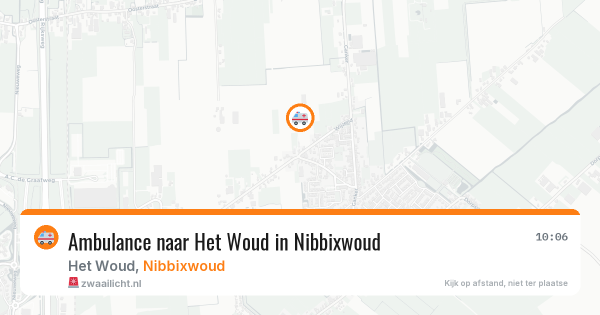Ambulance naar Het Woud in Nibbixwoud — 8 apr 2026