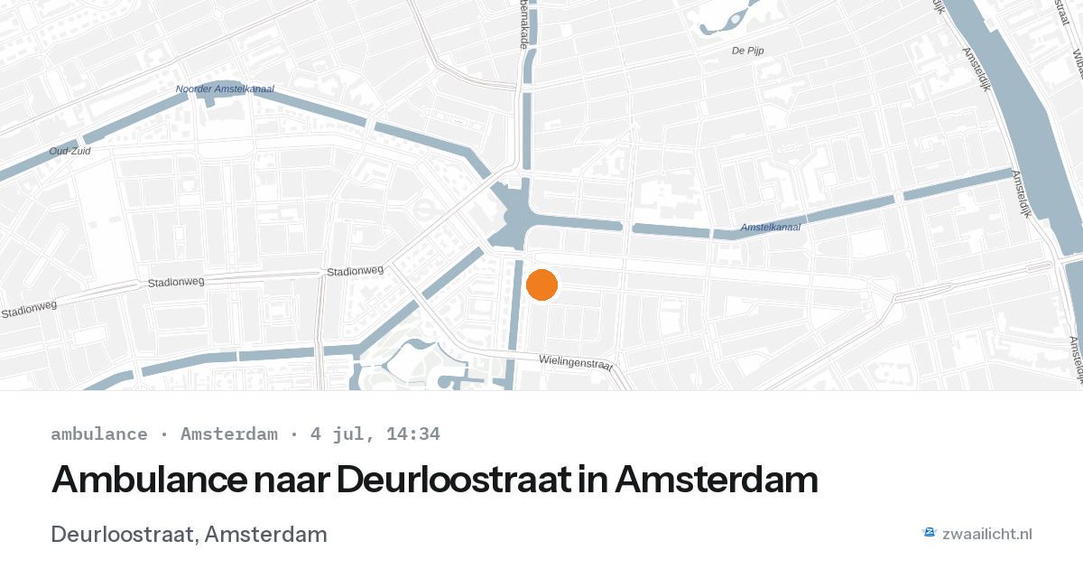 Ambulance naar Deurloostraat in Amsterdam — 4 jul 2026