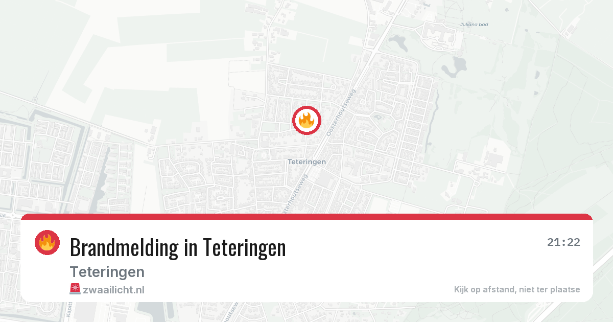 Brandmelding in Teteringen — 10 jun 2026