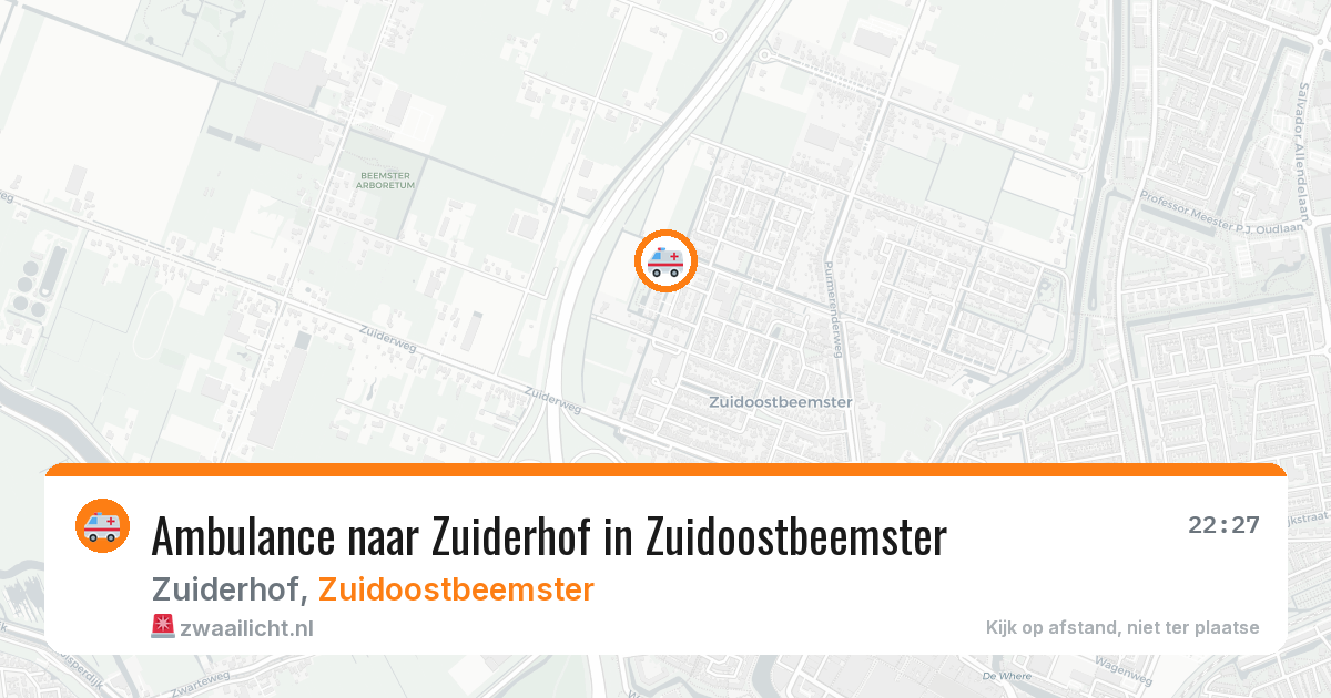 Ambulance naar Zuiderhof in Zuidoostbeemster — 7 jul 2026