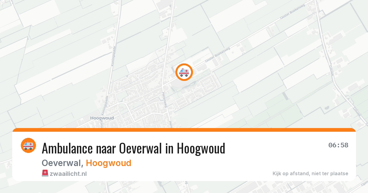 Ambulance naar Oeverwal in Hoogwoud — 8 jun 2026