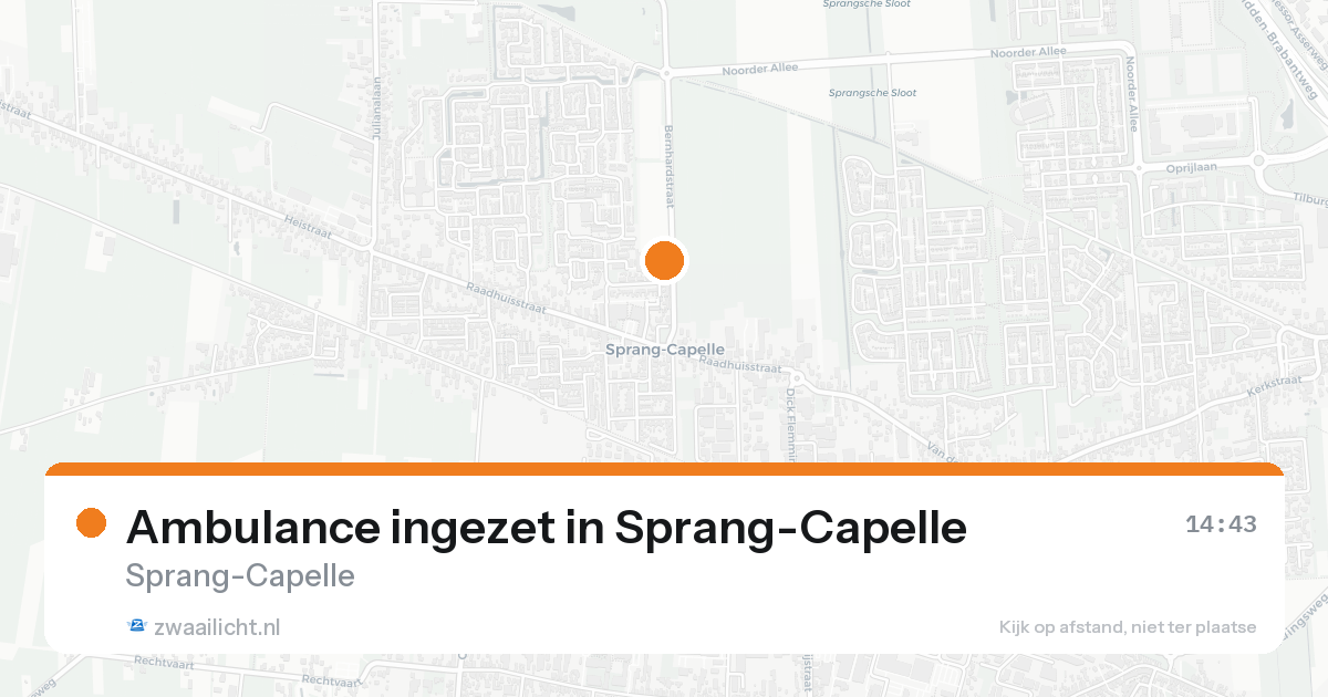 Ambulance ingezet in Sprang-Capelle — 3 jun 2026