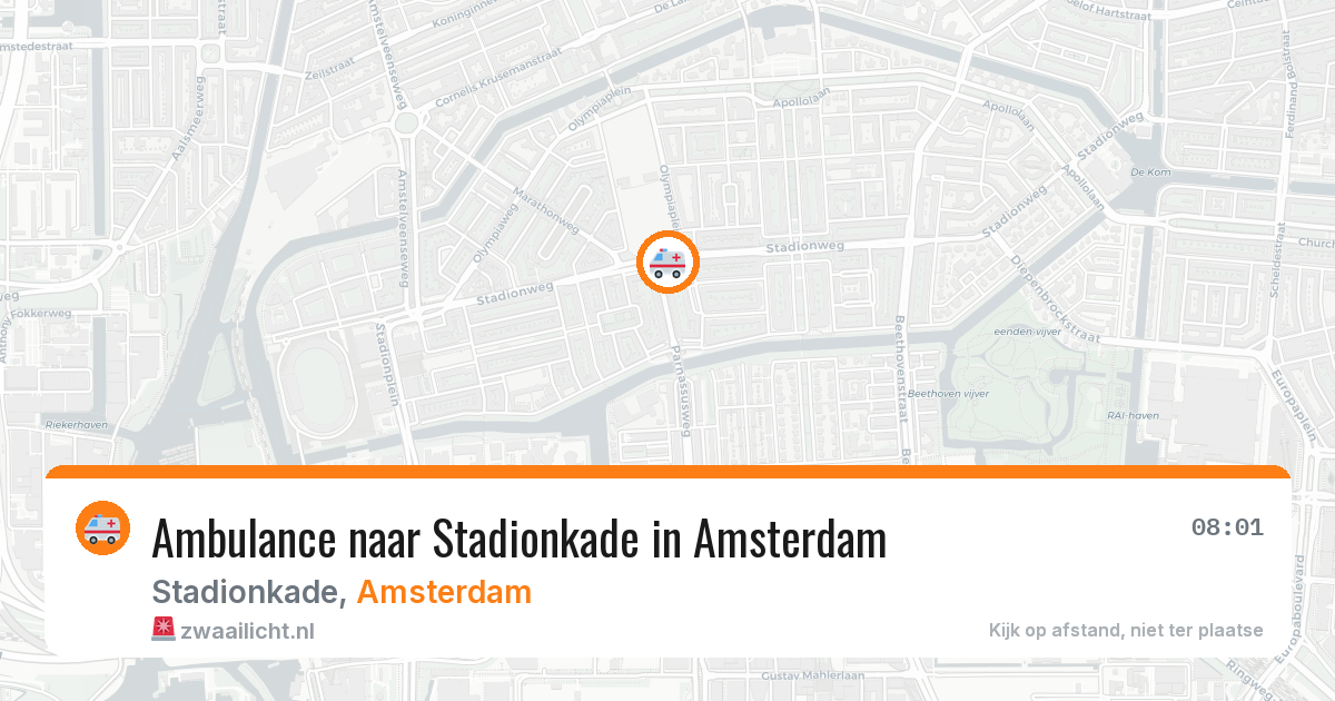 Ambulance naar Stadionkade in Amsterdam — 29 apr 2026