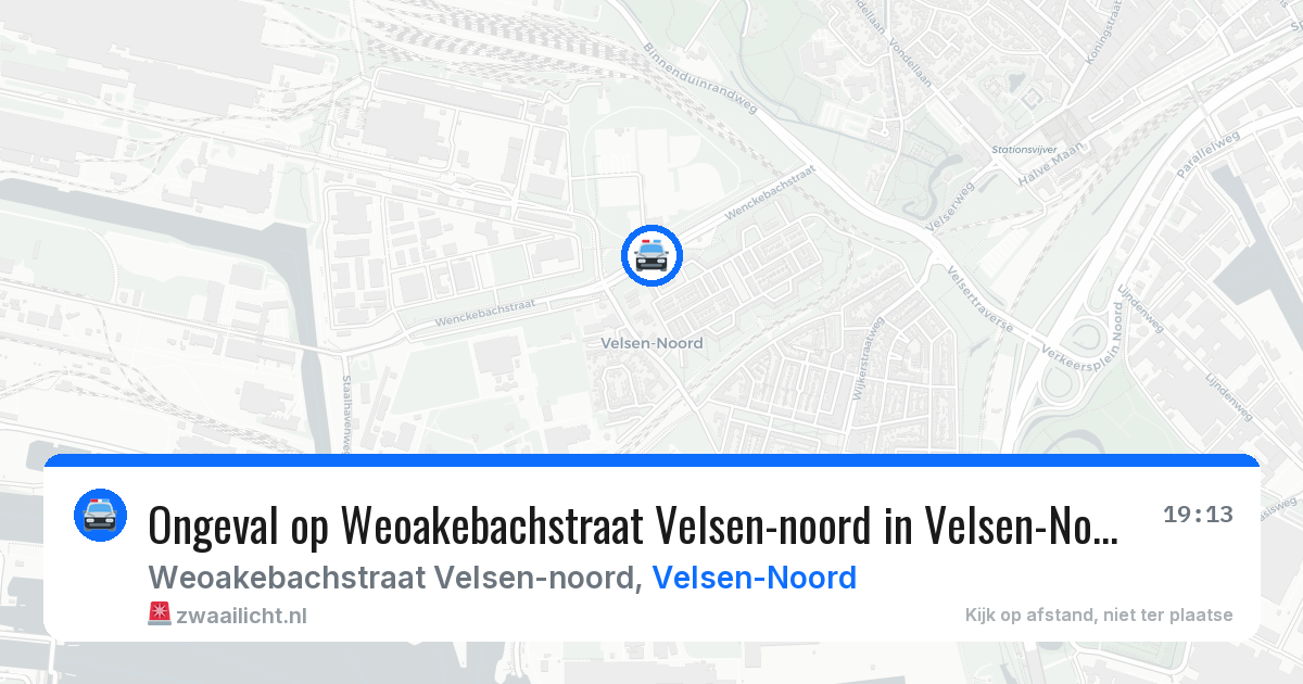 Ongeval op Weoakebachstraat Velsen-noord in Velsen-Noord — 1 mei 2026