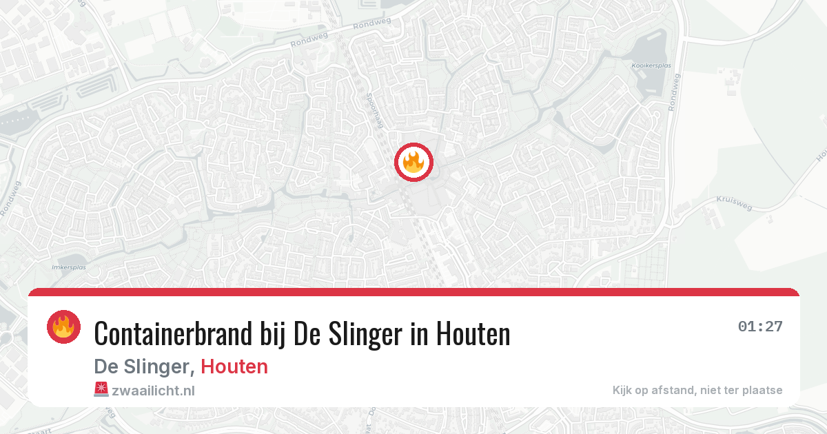 Containerbrand bij De Slinger in Houten — 18 mrt 2026