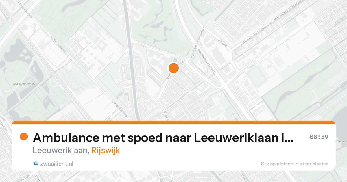 Ambulance met spoed naar Leeuweriklaan in Rijswijk — 23 mei 2026
