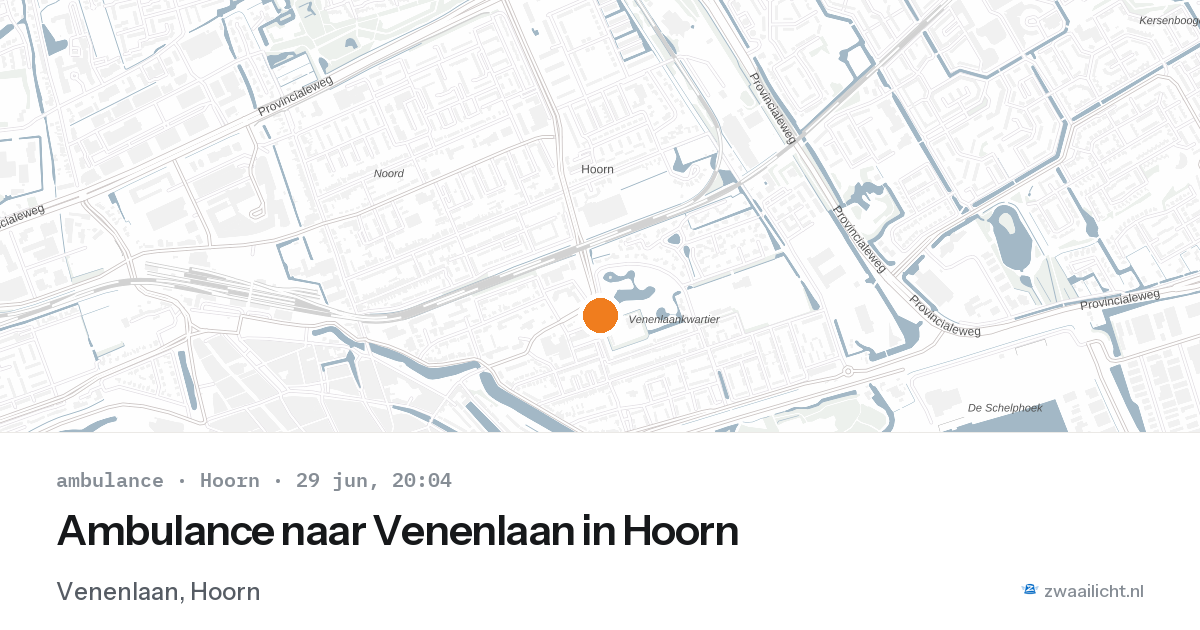 Ambulance naar Venenlaan in Hoorn — 29 jun 2026