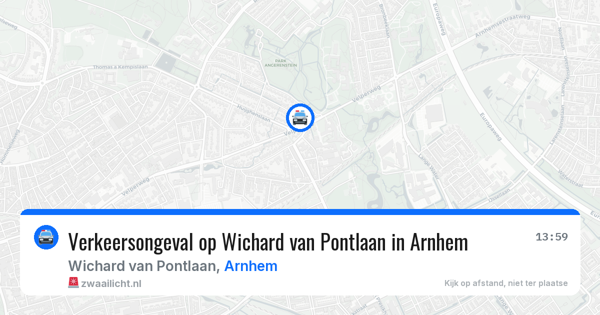 Verkeersongeval op Wichard van Pontlaan in Arnhem — 21 feb 2026