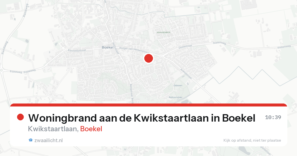 Woningbrand aan de Kwikstaartlaan in Boekel — 7 feb 2026
