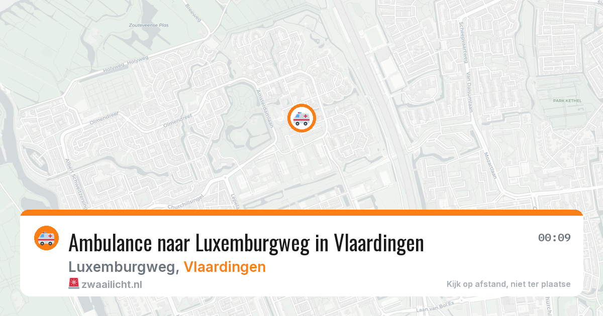 Ambulance naar Luxemburgweg in Vlaardingen — 13 aug 2026