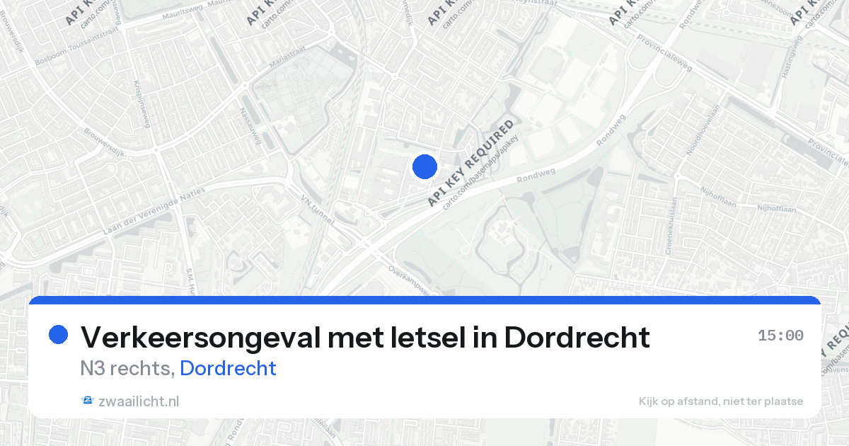 Verkeersongeval met letsel in Dordrecht — 26 aug 2026