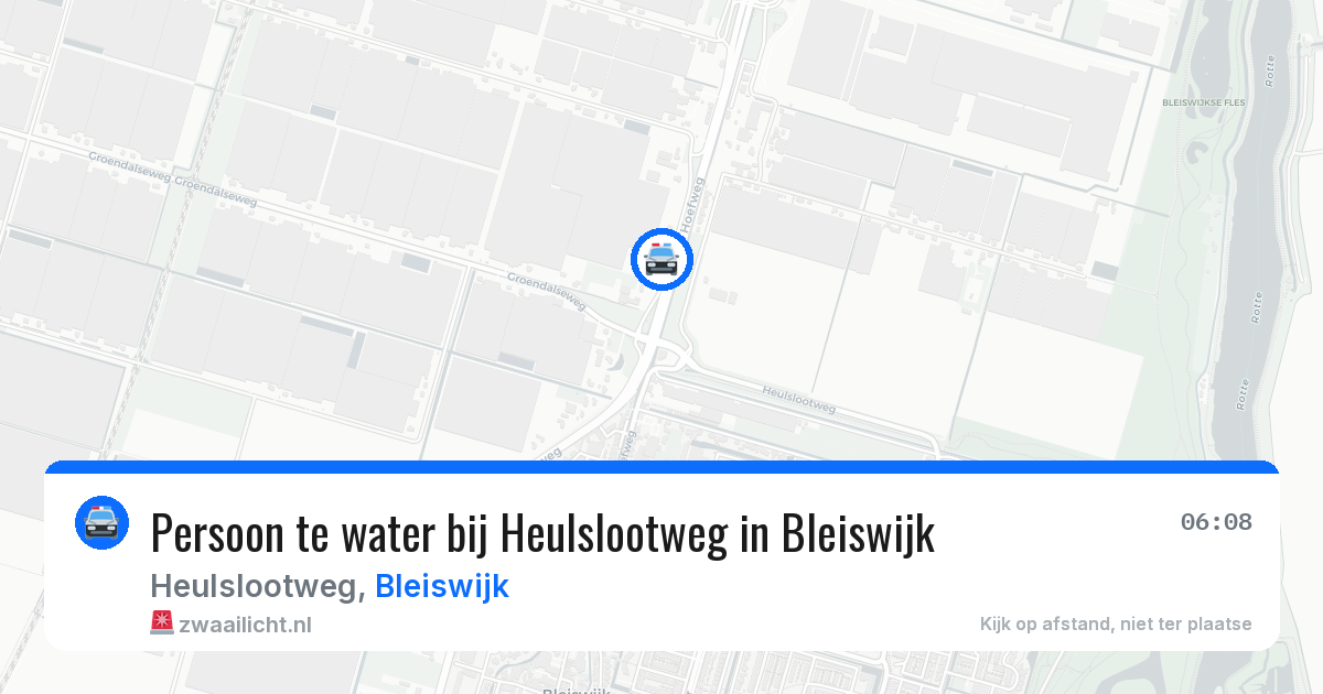 Persoon te water bij Heulslootweg in Bleiswijk — 12 jul 2026