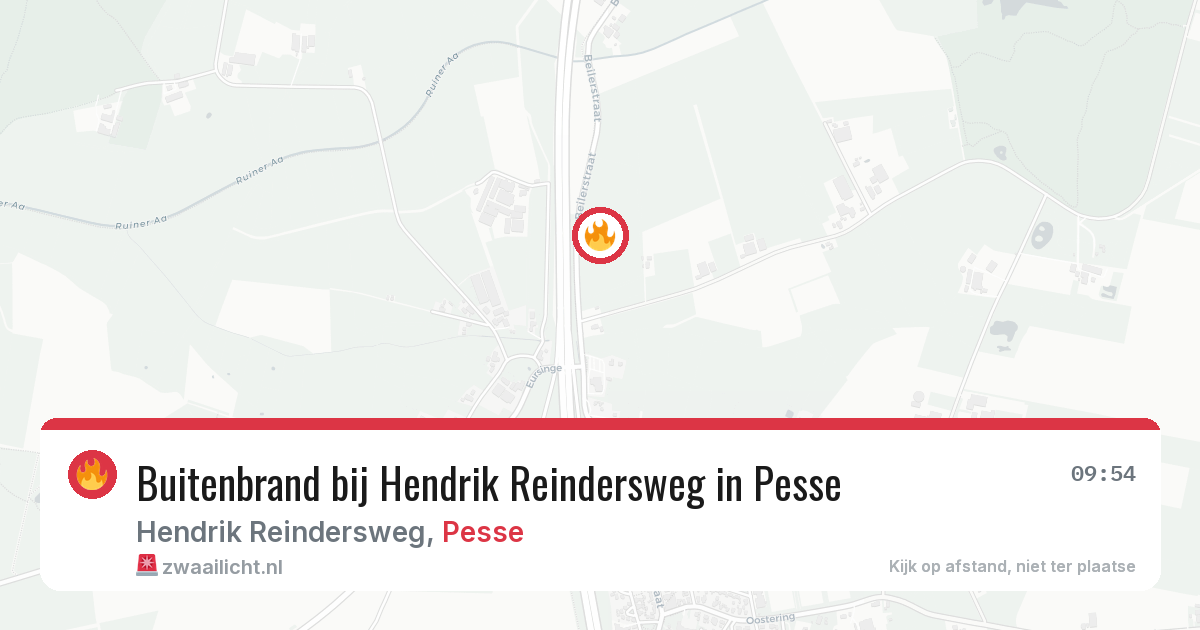 Buitenbrand bij Hendrik Reindersweg in Pesse — 2 aug 2026