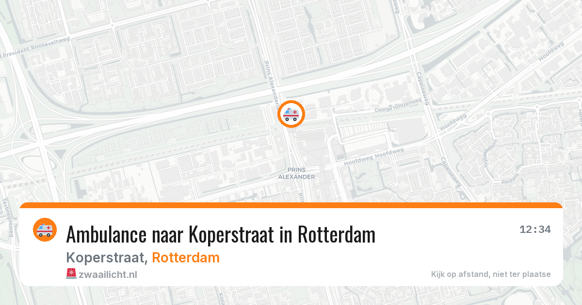 Ambulance naar Koperstraat in Rotterdam — 20 mrt 2026