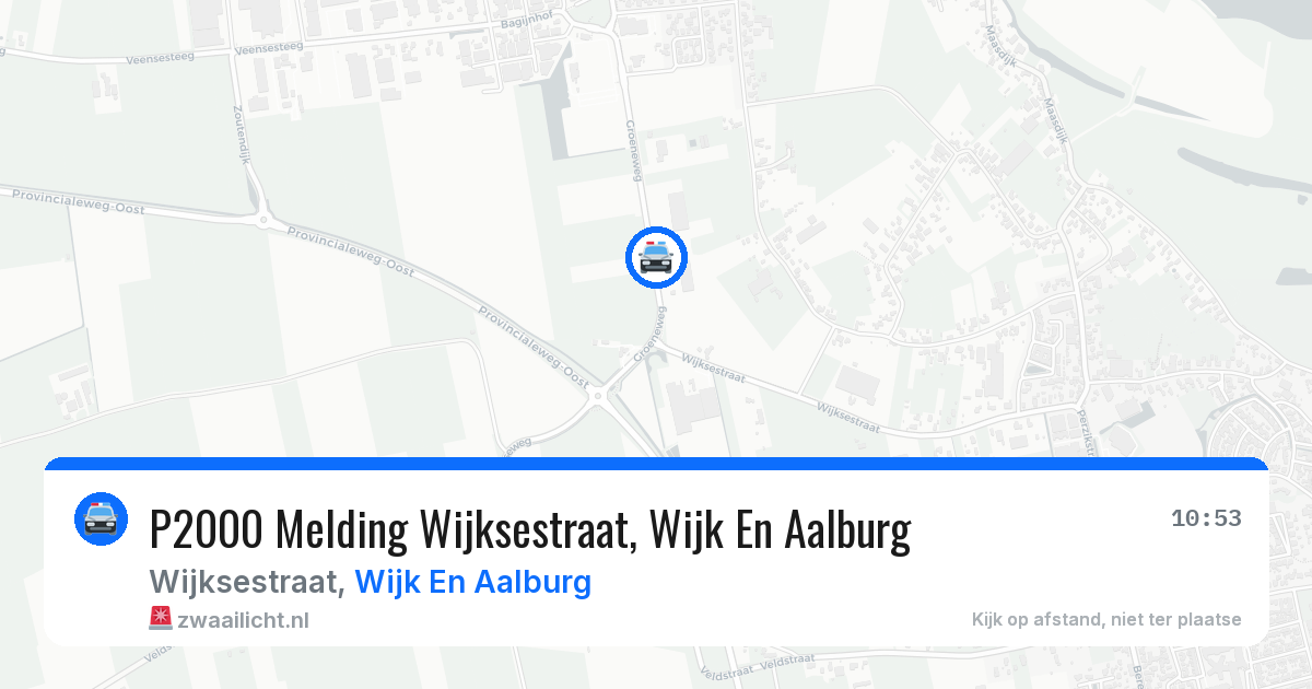 P2000 Melding Wijksestraat, Wijk En Aalburg — 28 jan 2026