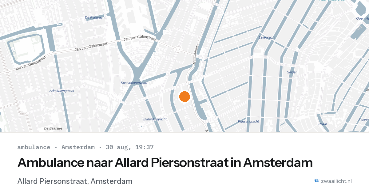 Ambulance naar Allard Piersonstraat in Amsterdam — 30 aug 2026