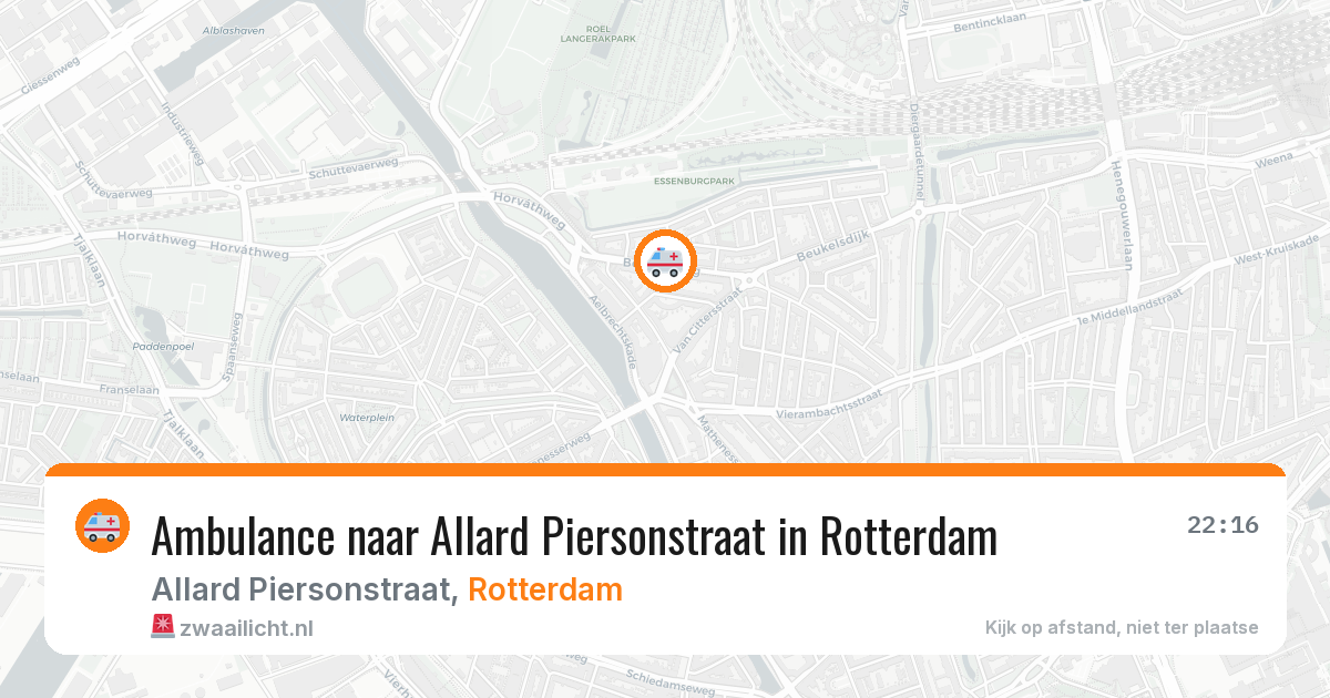 Ambulance naar Allard Piersonstraat in Rotterdam — 19 mrt 2026