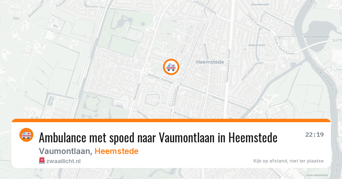 Ambulance met spoed naar Vaumontlaan in Heemstede — 23 jun 2026