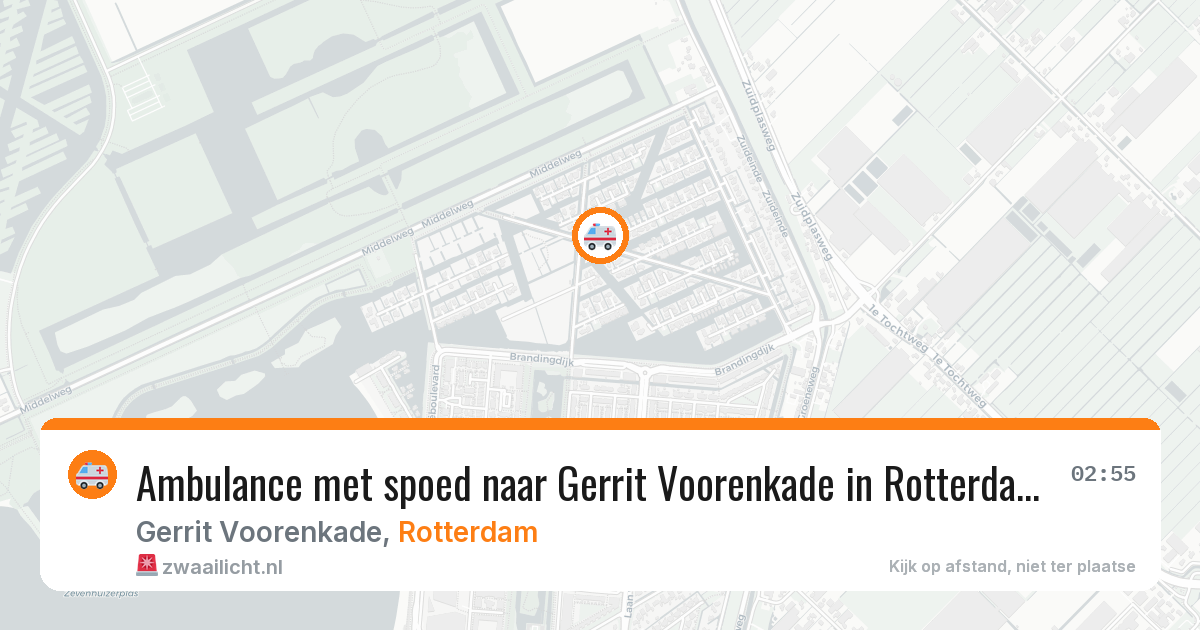 Ambulance met spoed naar Gerrit Voorenkade in Rotterdam — 12 aug 2026