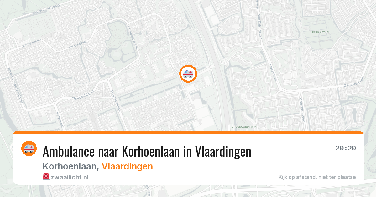 Ambulance naar Korhoenlaan in Vlaardingen — 4 jul 2026