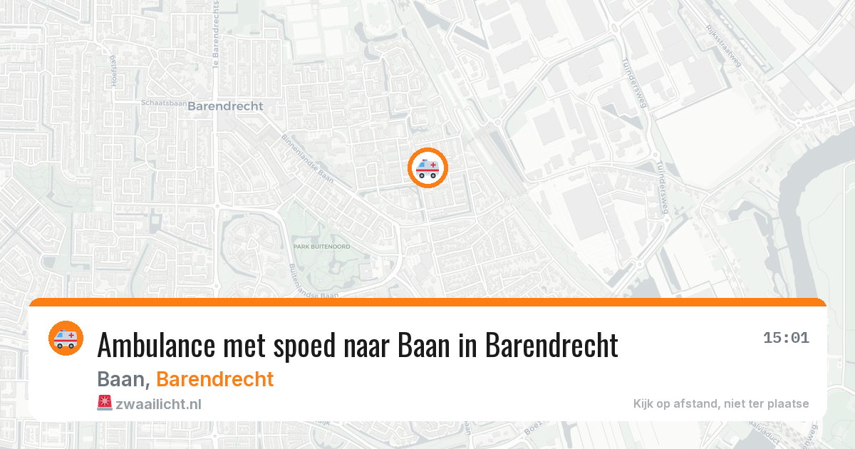 Ambulance met spoed naar Baan in Barendrecht — 3 jul 2026