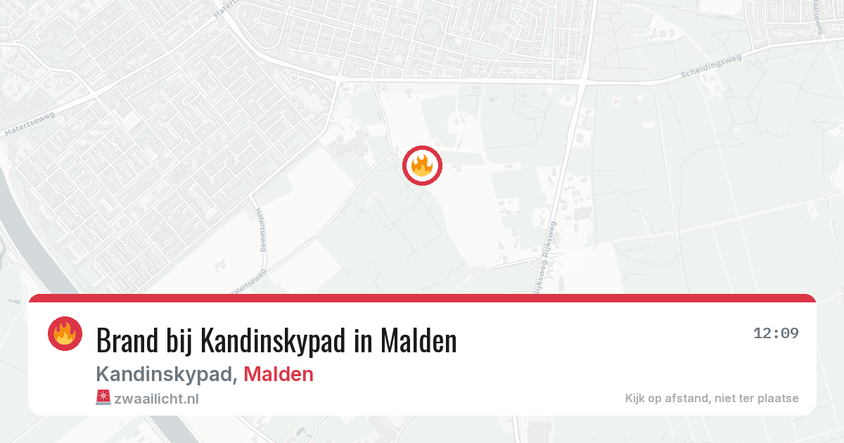 Brand bij Kandinskypad in Malden — 4 aug 2026