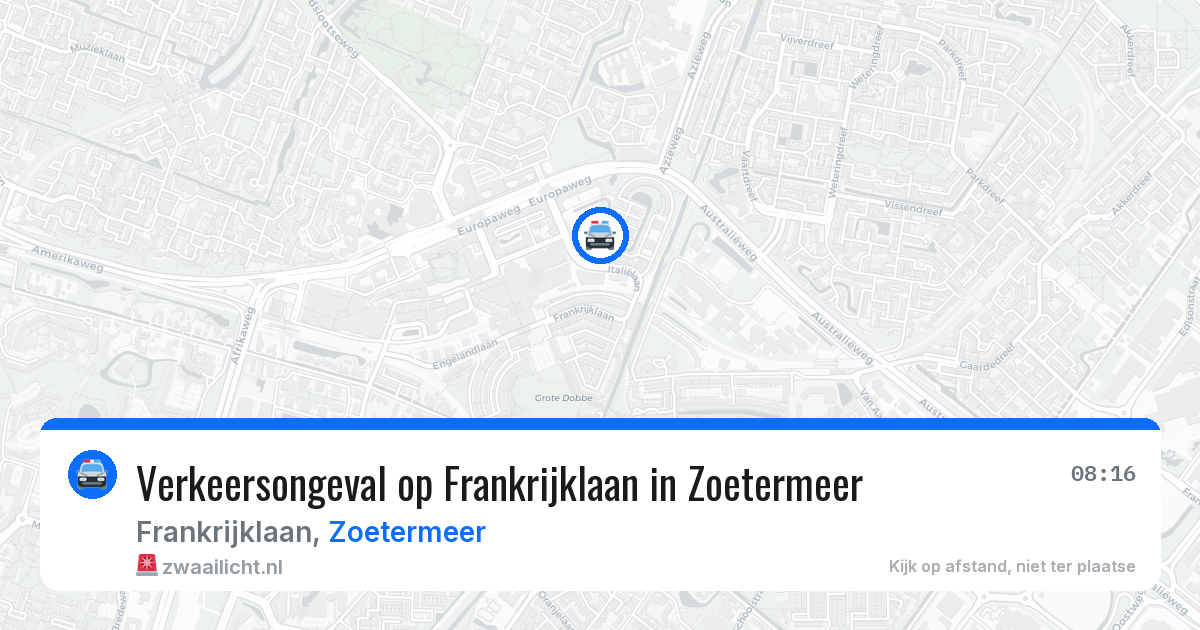 Verkeersongeval op Frankrijklaan in Zoetermeer — 19 mrt 2026