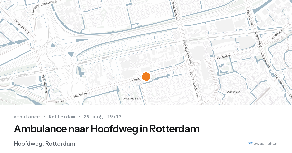 Ambulance naar Hoofdweg in Rotterdam — 29 aug 2026