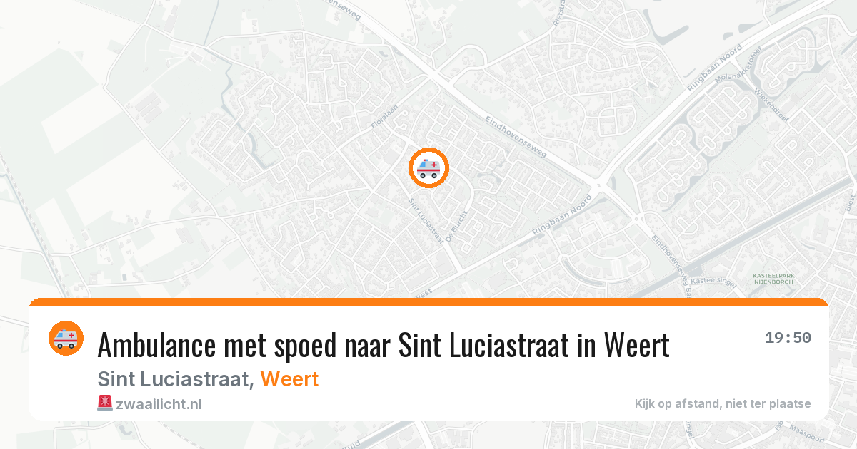 Ambulance met spoed naar Sint Luciastraat in Weert — 11 jun 2026