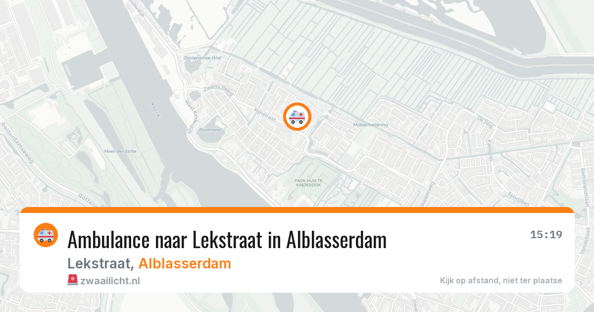 Ambulance naar Lekstraat in Alblasserdam — 6 aug 2026