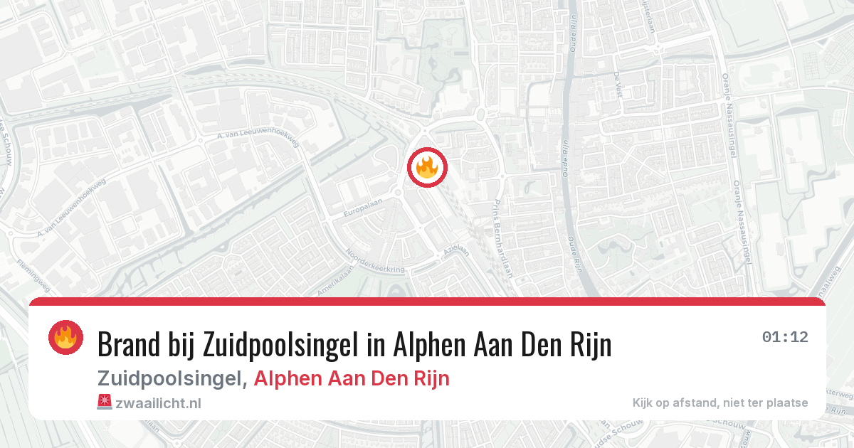 Brand bij Zuidpoolsingel in Alphen Aan Den Rijn — 22 mei 2026