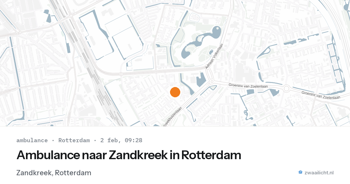 Ambulance naar Zandkreek in Rotterdam — 2 feb 2026