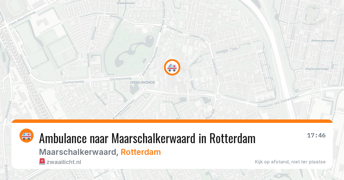 Ambulance naar Maarschalkerwaard in Rotterdam — 7 jun 2026