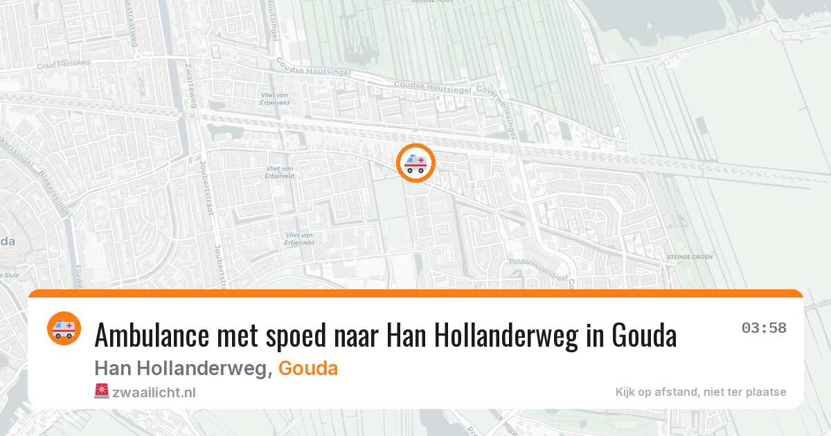 Ambulance met spoed naar Han Hollanderweg in Gouda — 8 apr 2026