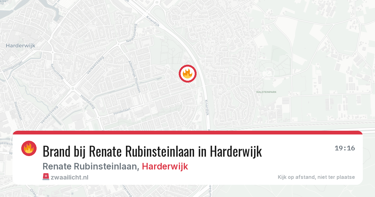 Brand bij Renate Rubinsteinlaan in Harderwijk — 20 mrt 2026