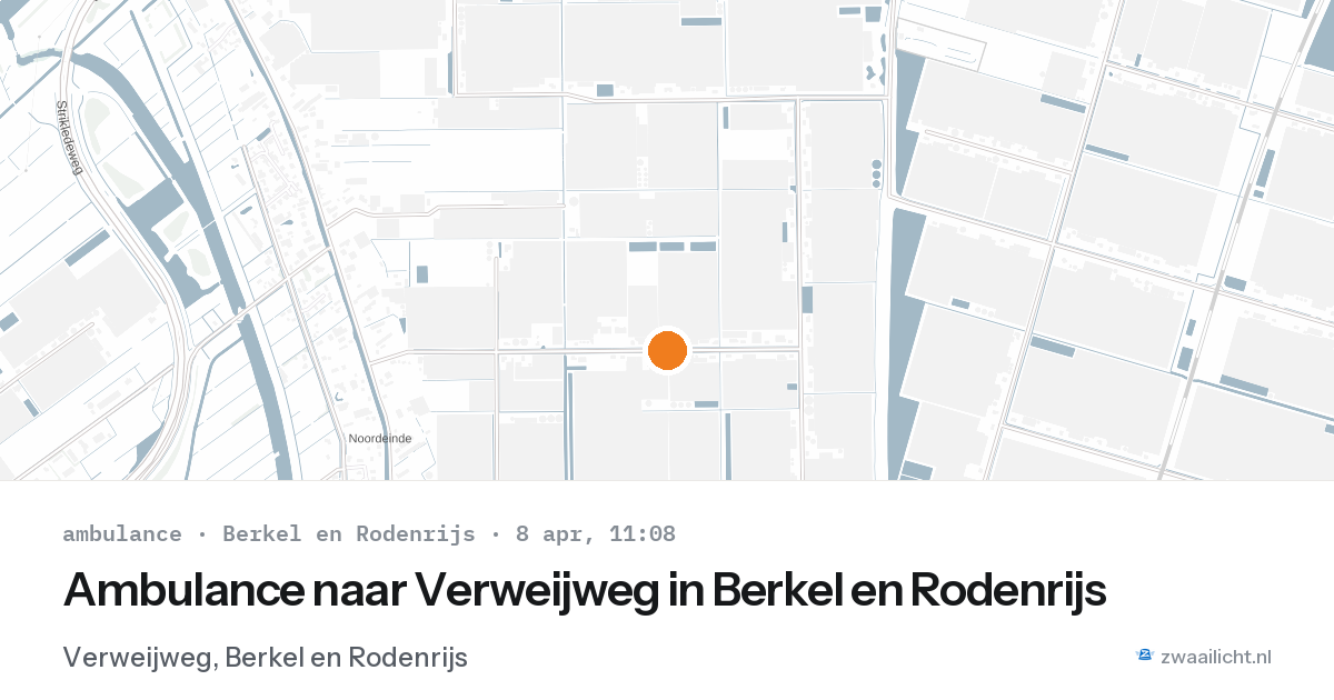 Ambulance naar Verweijweg in Berkel en Rodenrijs — 8 apr 2026