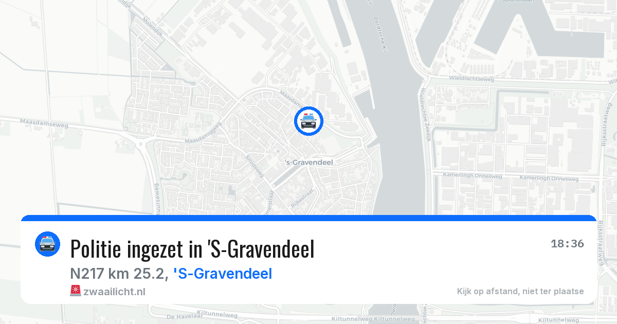 Politie ingezet in 'S-Gravendeel — 7 mei 2026 | 🚨 Zwaailicht.nl