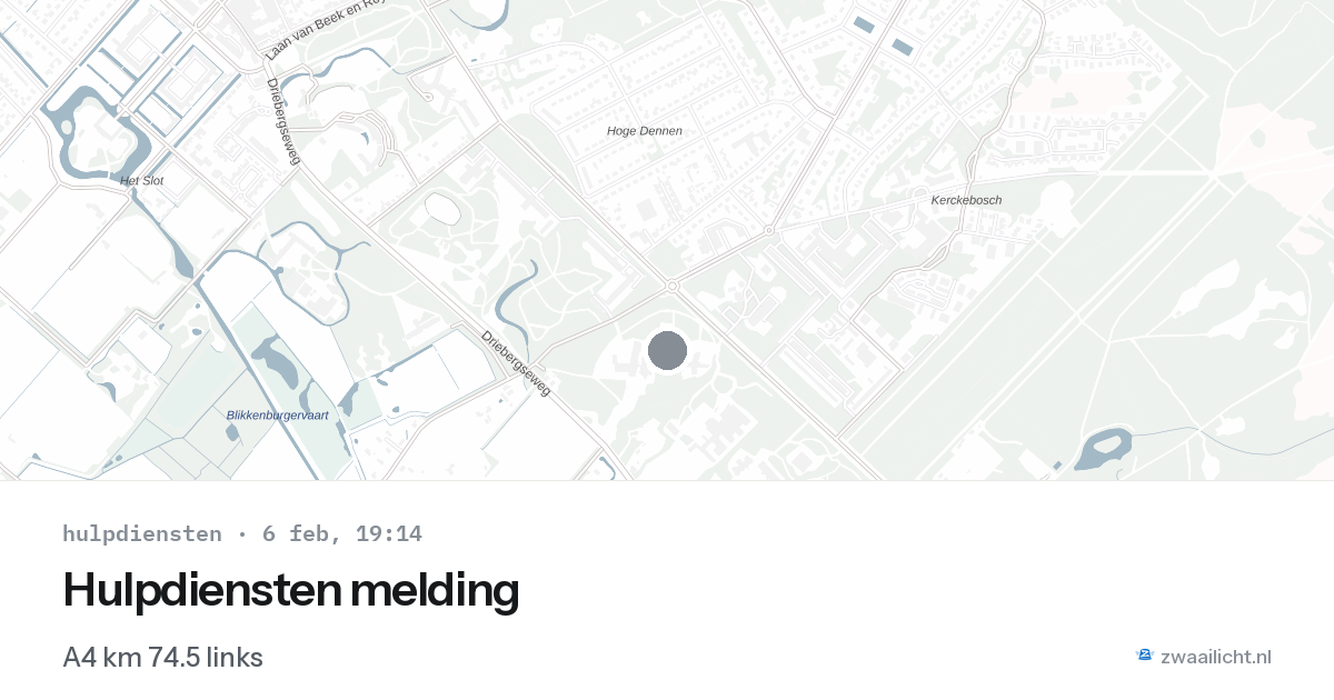 Hulpdiensten melding — 6 feb 2026
