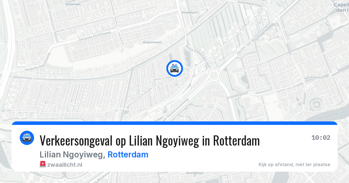 Verkeersongeval op Lilian Ngoyiweg in Rotterdam — 14 jun 2026