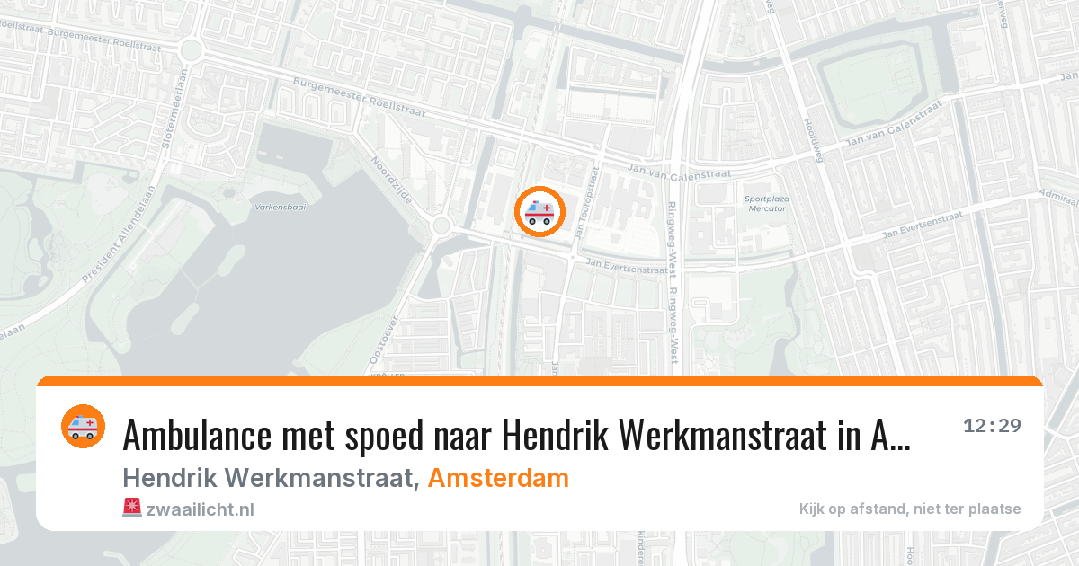 Ambulance met spoed naar Hendrik Werkmanstraat in Amsterdam — 27 apr 2026