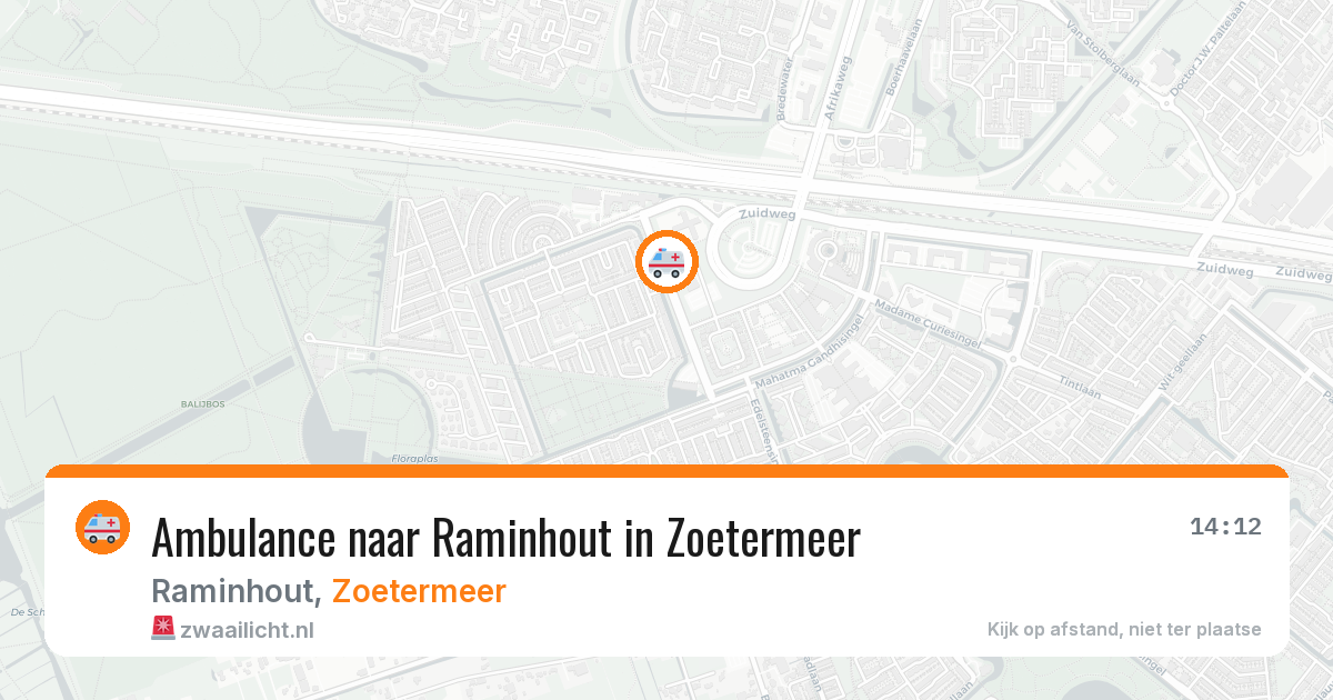 Ambulance naar Raminhout in Zoetermeer — 7 mrt 2026