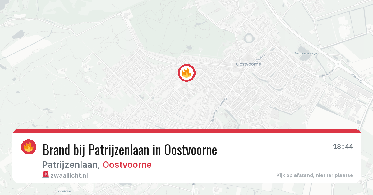 Brand bij Patrijzenlaan in Oostvoorne — 29 jun 2026