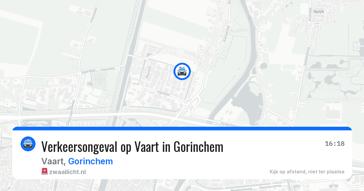 Verkeersongeval op Vaart in Gorinchem — 21 mei 2026