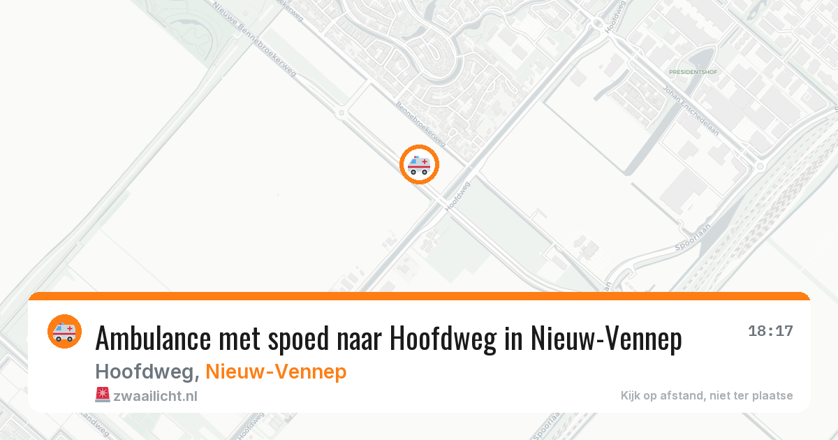 Ambulance met spoed naar Hoofdweg in Nieuw-Vennep — 16 jan 2026