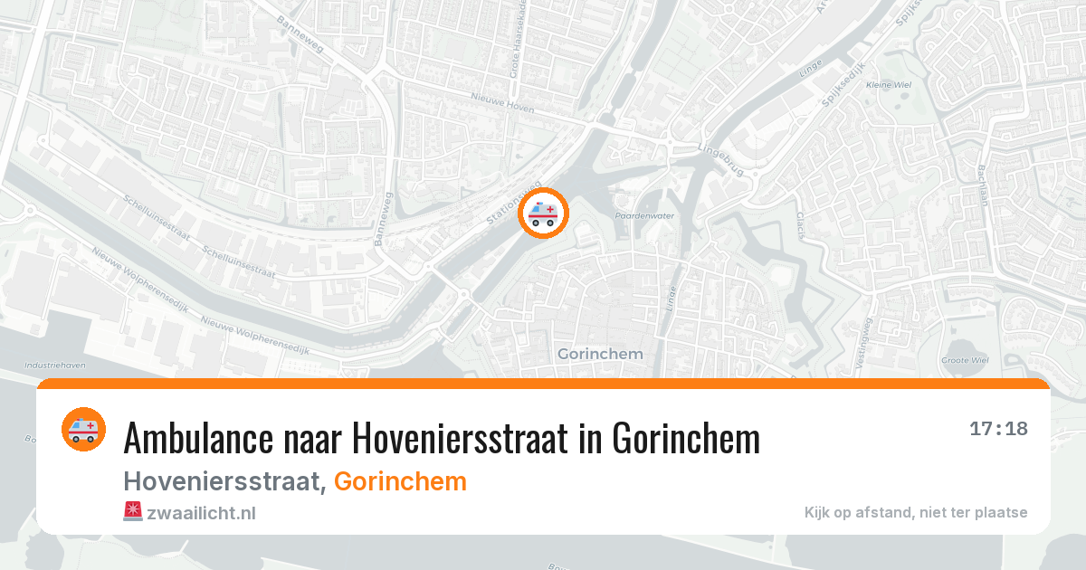 Ambulance naar Hoveniersstraat in Gorinchem — 18 mrt 2026