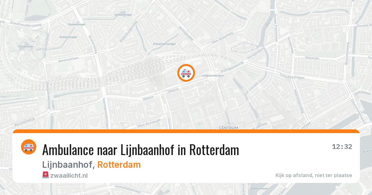 Ambulance naar Lijnbaanhof in Rotterdam — 29 jul 2026