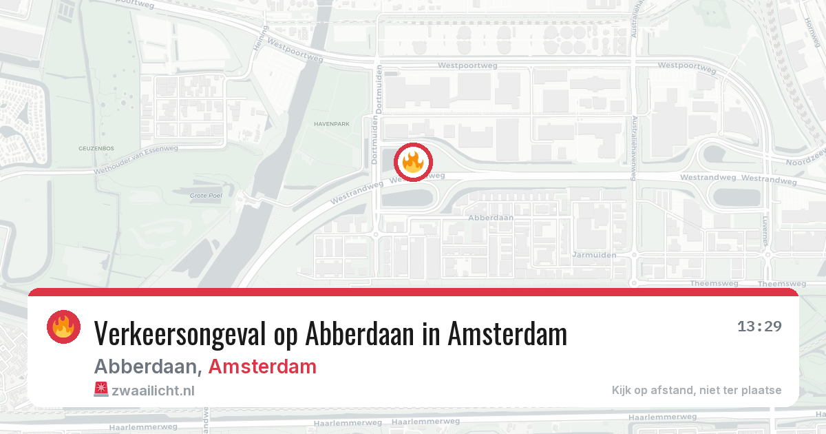Verkeersongeval op Abberdaan in Amsterdam — 26 mrt 2026