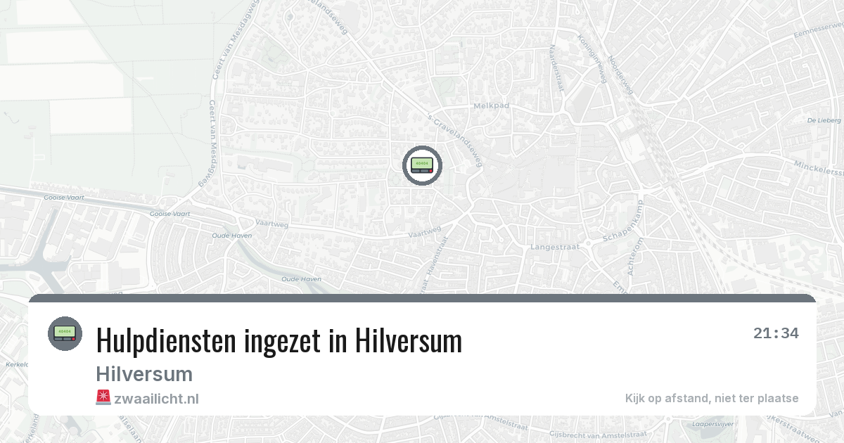 Hulpdiensten ingezet in Hilversum — 14 aug 2026 | 🚨 Zwaailicht.nl