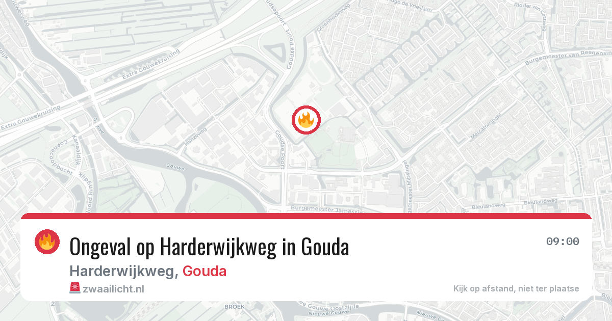 Ongeval op Harderwijkweg in Gouda — 26 mei 2026