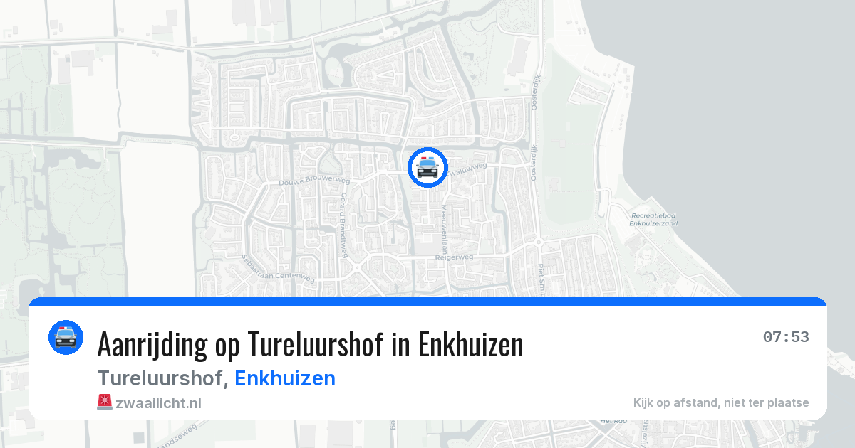 Aanrijding op Tureluurshof in Enkhuizen — 27 mei 2026
